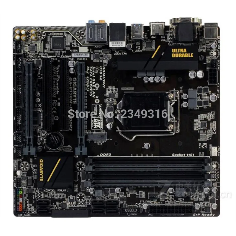 For Gigabyte GA-B150M-D3H DDR3 original motherboard DDR4 LGA 1151 B150M-D3H DDR314NM CPU USB2.0 USB3.0 B150 |