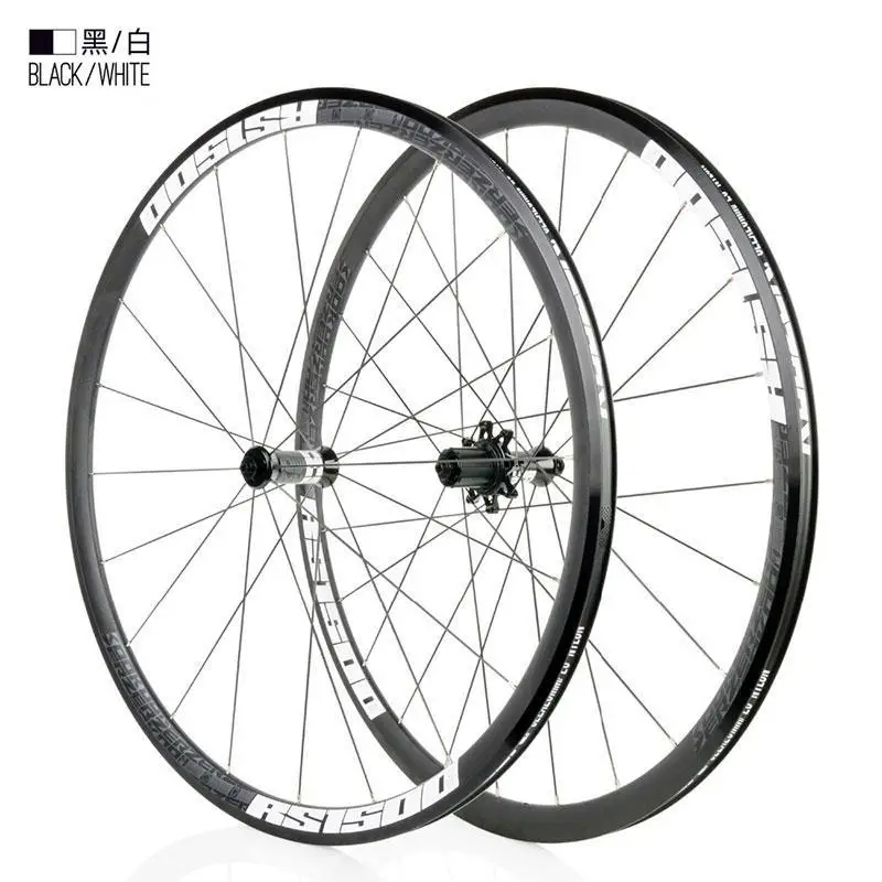 700C Wheelset KOOZER RS1500 Road Bike Front 2 Rear 4 Bearing 72 Ring 30MM Rim 2:1 Spoke Wheels Ultralight 1500g use RS330 - Цвет: Black White