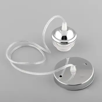 

Chrome Ceiling Rose Pendant E27 Home Office Lamp Holder Durable Socket