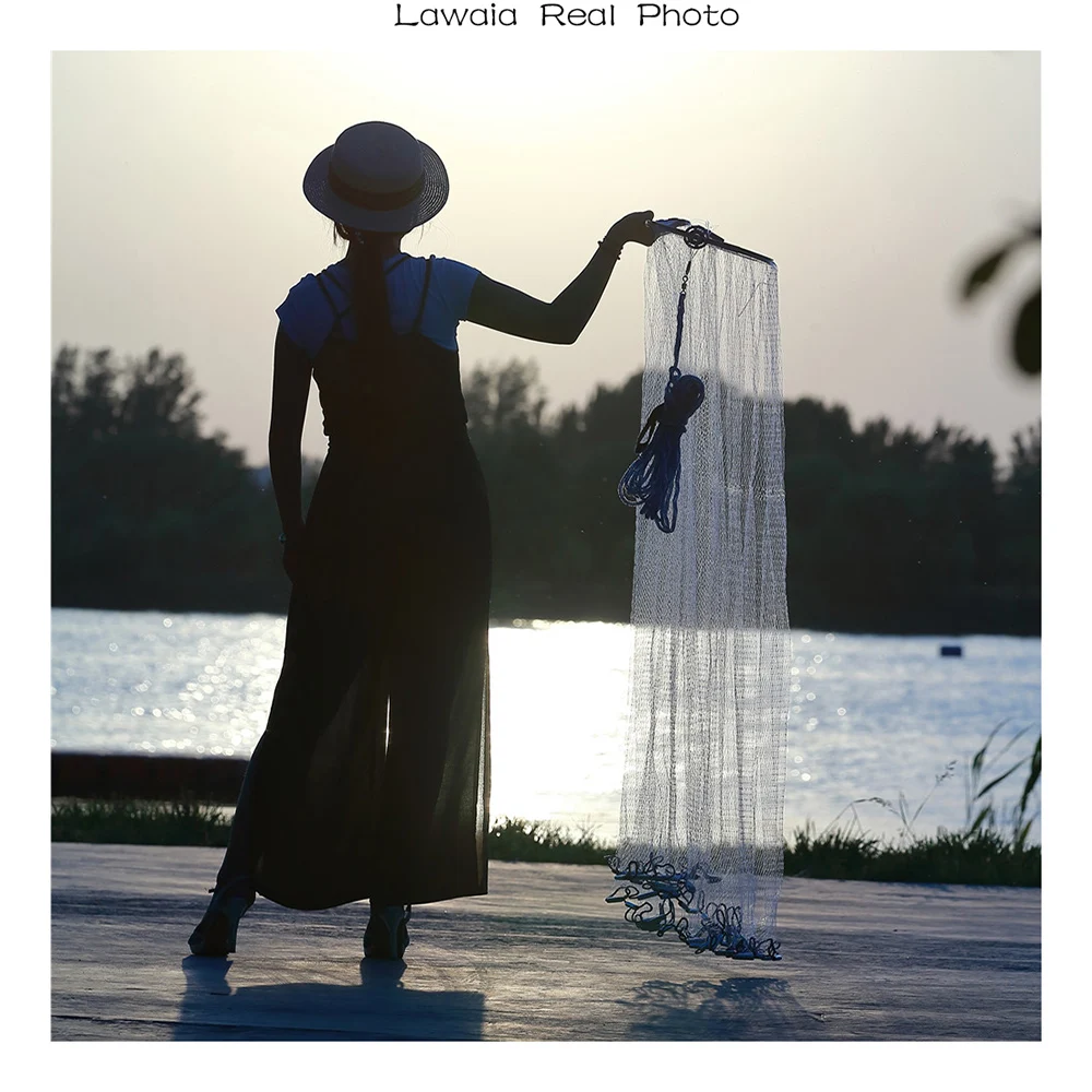 Ceny Lawaia średnica 2.4 m 7.2 m obsada netto sieć rybacka rzut ręczny obsada sieci wędkarstwo ręczne odlewanie netto sieć rybacka Tarrafa De Pescar