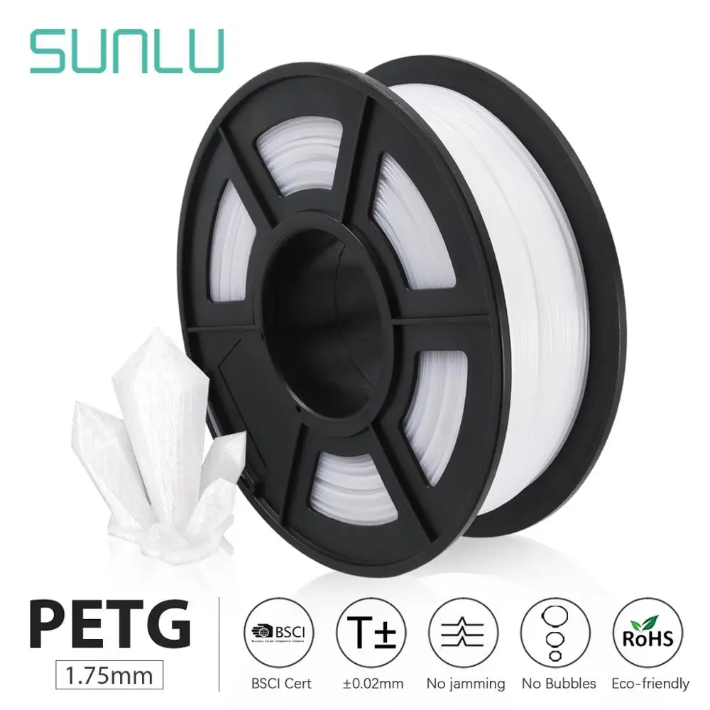 

SUNLU PETG 3D filament 1.75mm 1KG 2.2lb PETG 3D Printer Filaments Dimensional Accuracy +/- 0.02 mm   3d 