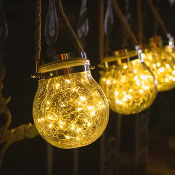 

Solar Light Outdoors LED Waterproof Glass Christmas Lights Round for Garden Accessories Light Party Deco Solar Lamp Outdoor