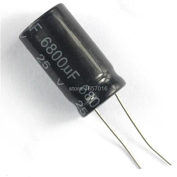 

2PCS 25V 6800UF Size 18x35MM 25 V 6800 UF 18x35mm Aluminum electrolytic capacitor