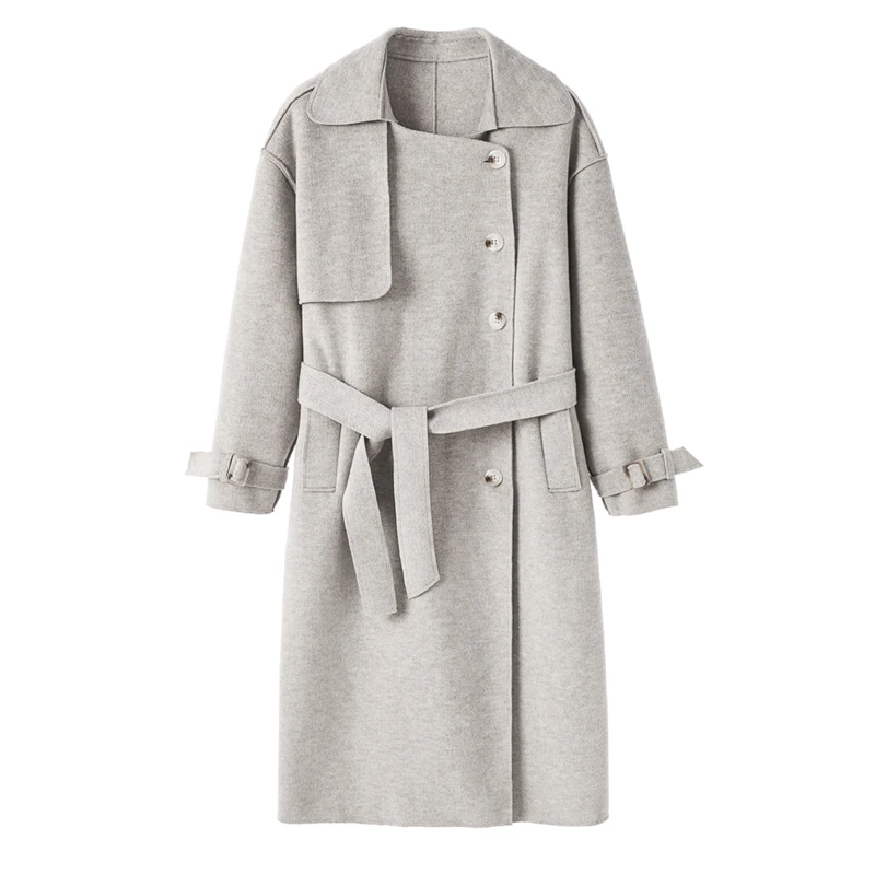 apricot DMY1362 XITAO, бандаж, длинный, женский, смесь, модная, новинка, осень, широкая талия, отложной воротник, полный рукав, миноритарный, свободный, смесь DMY1362 - Цвет: apricot DMY1362