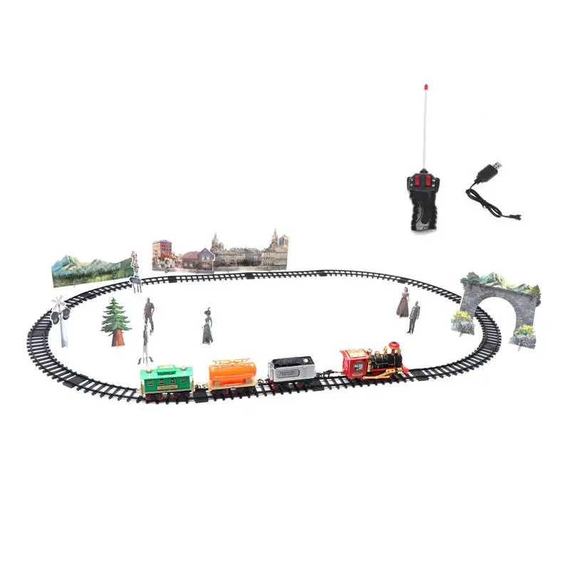 1 набор, модель поезда, игрушка, электрический, интересный, пластик, пульт дистанционного управления, автомобиль, путь, поезд, трек, игрушки, развивающие игрушки для детей - Цвет: Freight Train