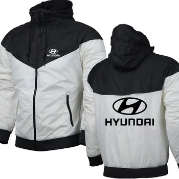 

New Spring Autumn Men's jacket Hyundai Motor Car Logo Print Fashion cotton Mens Hoodie hip hop harajuku Casual Men's hoodie