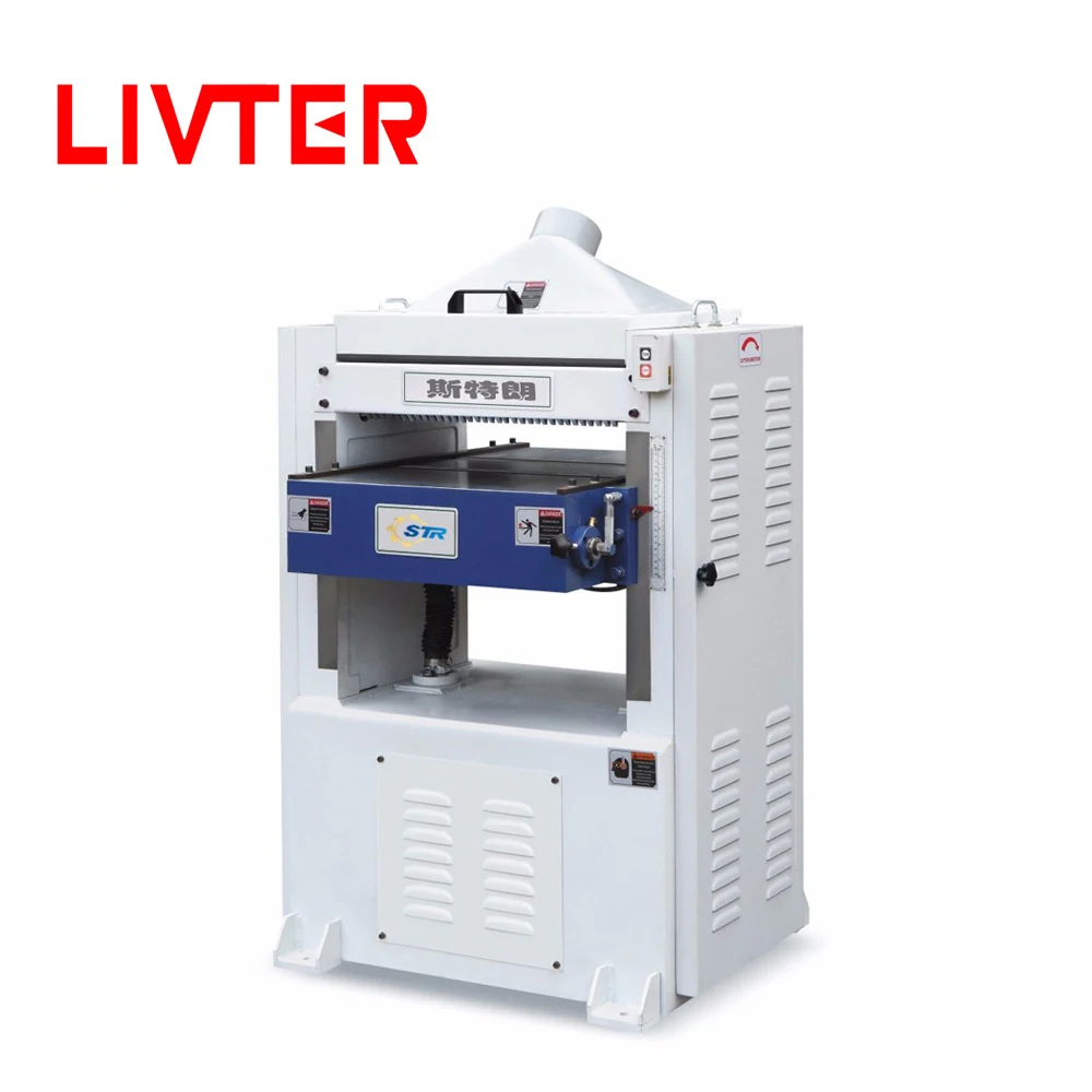 LIVTE factory automatic wood thickness planer machine / woodworking planing machine bench thicknesser with spiral cutter head