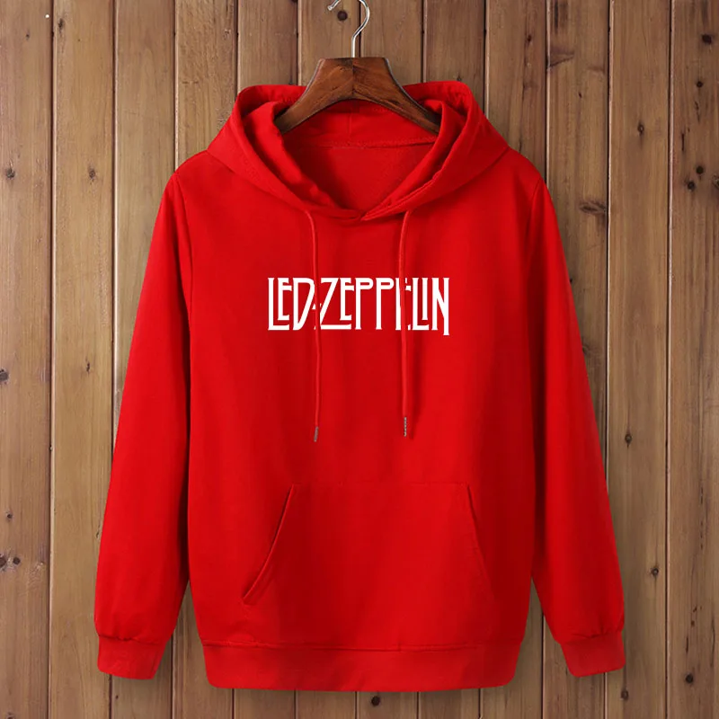 Модный светодиодный Свитшот Led Zeppelin одежда толстовка с капюшоном для мужчин осень зима хип хоп с капюшоном - Цвет: red-W