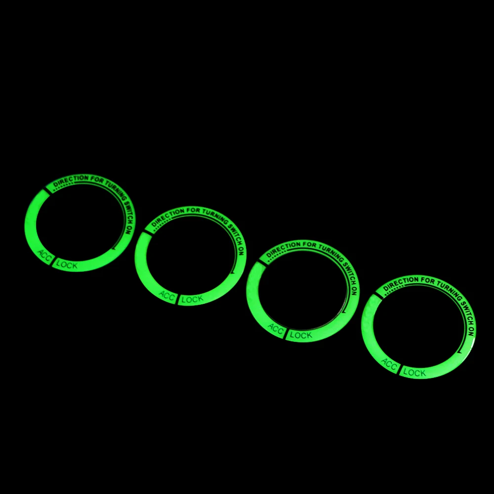 Крышка переключателя зажигания автомобиля светящееся кольцо с отверстием наклейка для Mitsubishi Lancer 10 Lancer EX ASX Outlander Авто продукты