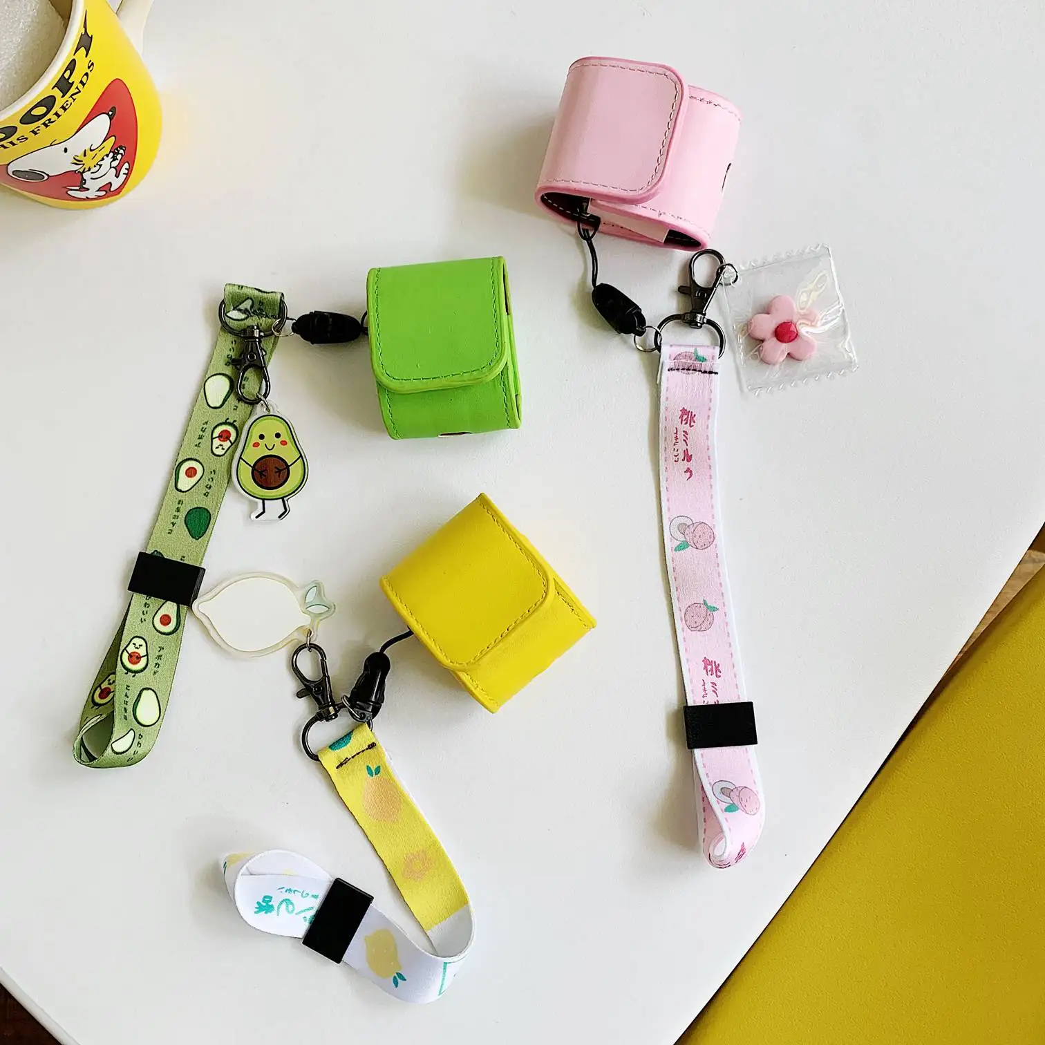 

For airpods iPhone 7 8 XS XR 6 case Rope luxury Multi-function Mobile Phone Straps Rope Cute Cartoon Pattern Strap Neck Lanyards