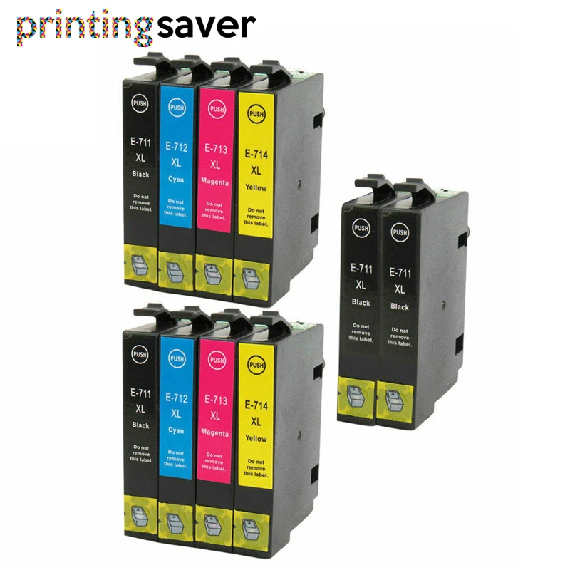 10x T0711 T0712 T0713 T0714 Compatible ink cartridge For Epson T0715