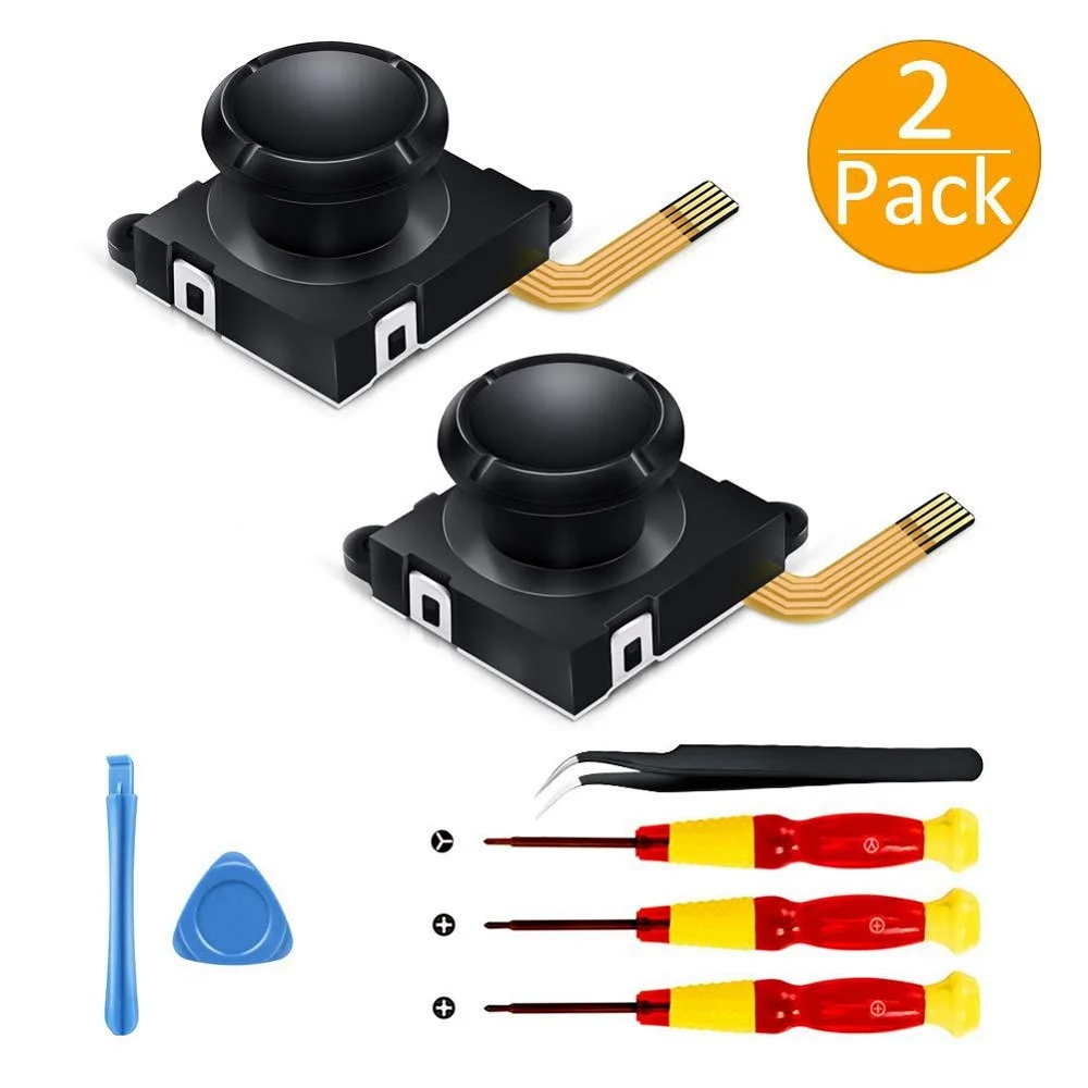 3D Analog Replacement Joystick Thumb Sticks Sensor Caps for Nintendo Switch Joycon Controller Repair Tool Set Game Accessories 