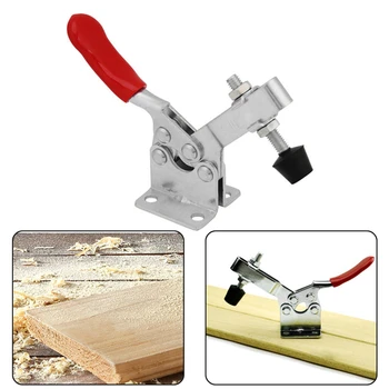 

4-Pack Toggle Clamps Quick-Release Anti-Slip Red Horizontal Pipe Clamps For Woodworking Tools Herramientas Para Carpinteria