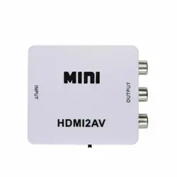 Мини Портативный Белый композитный 1080P HDMI к RCA аудио видео CVBS AV адаптер конвертер для HD ТВ конвертеров