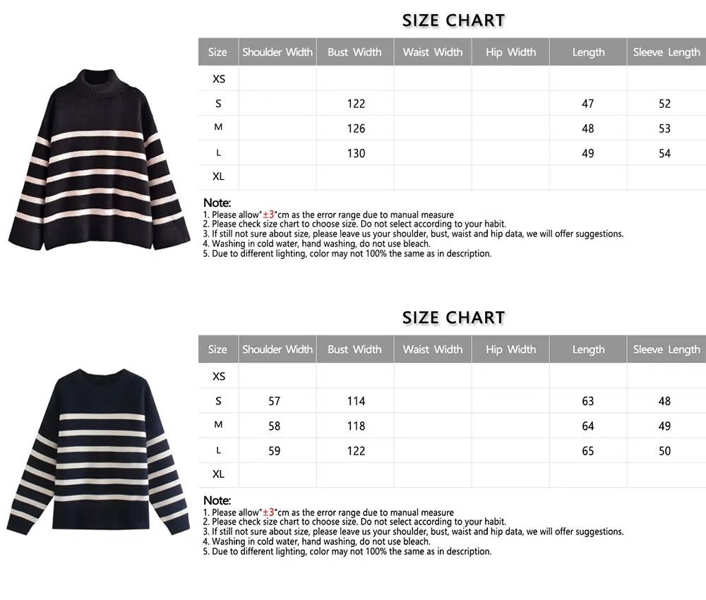 turtleneck KPYTOMOA Women Fashion Oversized Striped Knit Sweater Vintage Long Sleeve Loose Female Pullovers Chic Tops yellow sweater