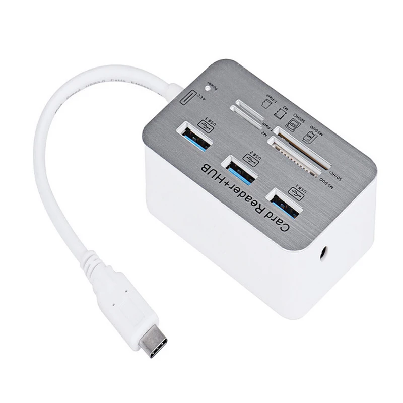 Multi-In-1 концентратор 3 порта USB MS SD M2 TF считыватель карт памяти Алюминиевый адаптер SGA998