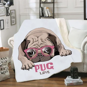 

Cartoon Dogs Printed Multi-Function Double-Sided Throw Blanket Super Soft Cozy Warm Plush Blanket For For Bed Couch Chair