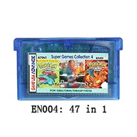 32 бит видеоигры картридж Консоли Карты все в 1 Compilation английский язык для nintendo GBA - Цвет: EN004  47 in 1