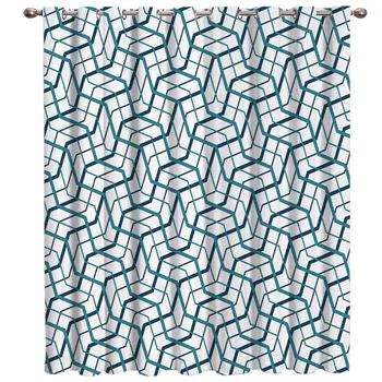 

Irregular Geometric Pattern Window Treatments Curtains Valance Curtain Rod Curtains Blackout Outdoor Bedroom Kitchen Curtain