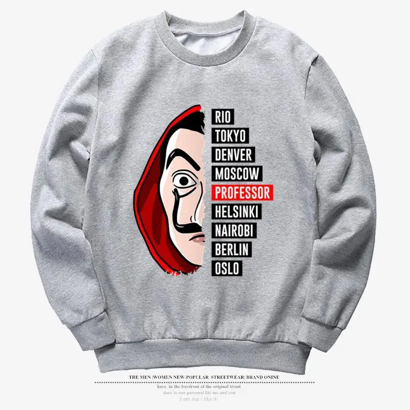 La Casa De Papel женские толстовки с принтом, осень, свободные уличные толстовки с капюшоном, женские повседневные толстовки с длинным рукавом House Of paper