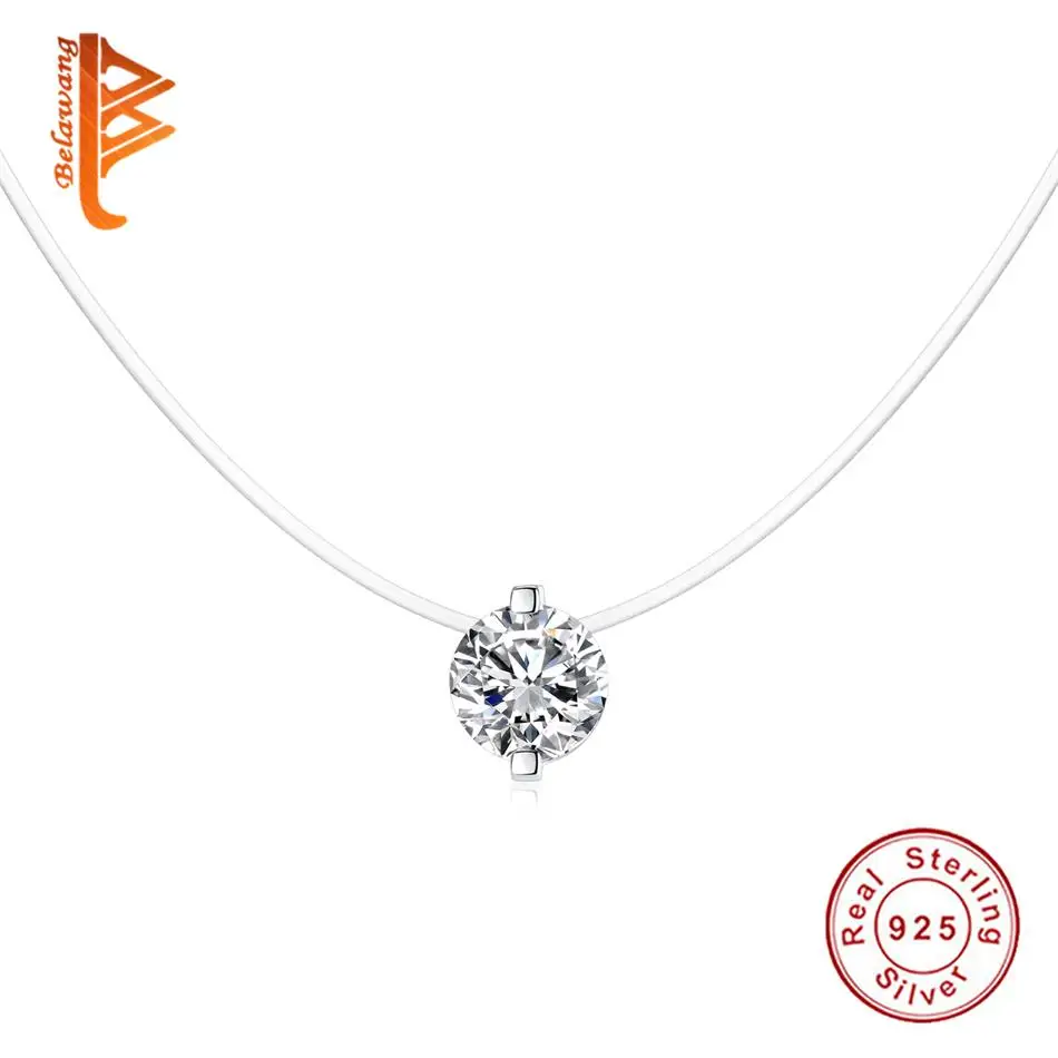Женское колье из серебра 925 пробы с кристаллическим шариком|silver chain|sterling silver