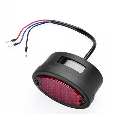 Black Taillight Universal Retro Custom Motorcycle Cafe Racer LED Taillight Rear Tail Brake Stop Light Motorbike Brake running tail lamp - Цвет: Black Taillight