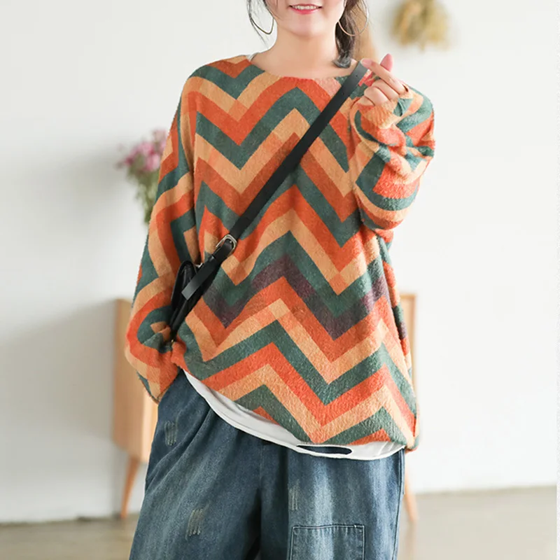 Johnature Women Pullover Sweaters Sweet Soft Cloths 2019 Autumn New Long Sleeve O-Neck Mori Girl Vintage | Женская одежда
