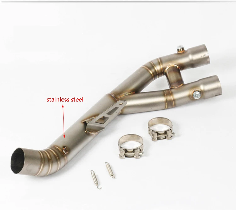 Изменение мотоцикл выхлопной трубы Escape Moto Передняя средняя соединительная трубка без шнуровки для Yamaha mt10 R1 YZF-R1 MT-10 FZ-10