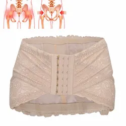 Hip‑Up Pelvis Correction Belt Postpartum Belt Women Pelvic Correction Belt Comfortable Skin Friendly Shaper Girdle Skin Color