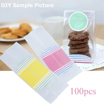 

100pcs/lot Dessert Package Storage Bags Baking Packaging Food Container Cake Cookie Box Practical Scrub Translucent Gift Box