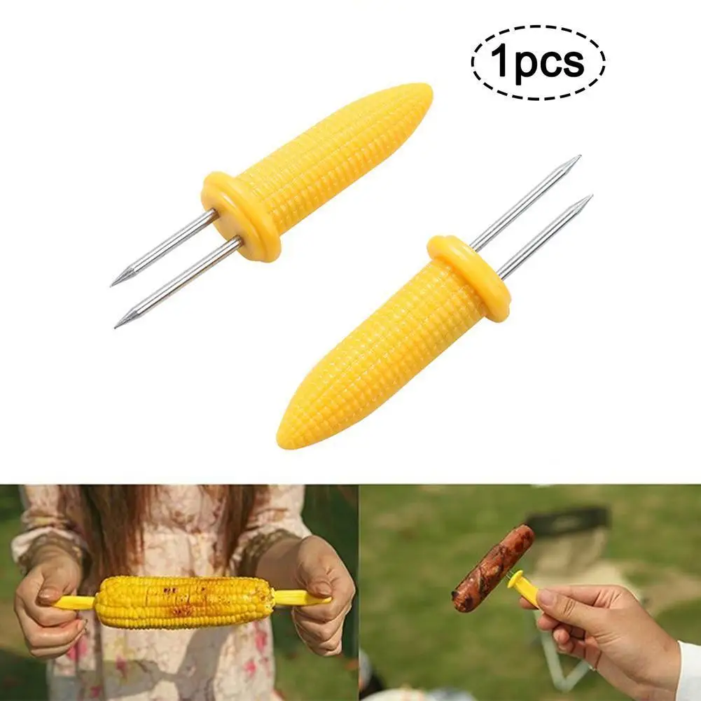 

12pcs Corn Forks Heat-resistant Small Stainless Steel Camping Food Tool Holders BBQ For Picnic Corn Forks Barbecue B6N1