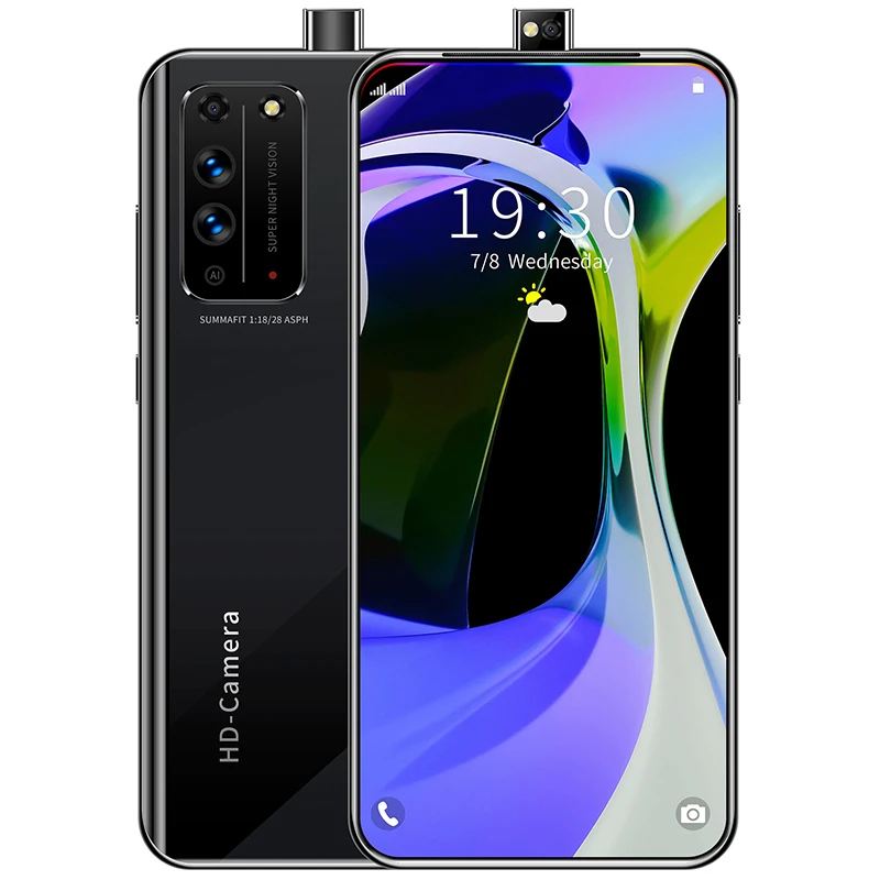 Лифт Фронтальная камера X10 pro смартфон 6 Inch 128GB/256GB Двойная Сотовый телефон 5000 мА/ч