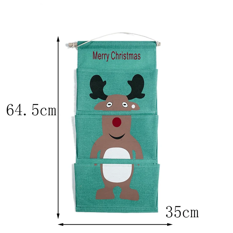 Christmas decoration hanging bag canvas old man snowman elk interior home decoration New Year festival party supplies