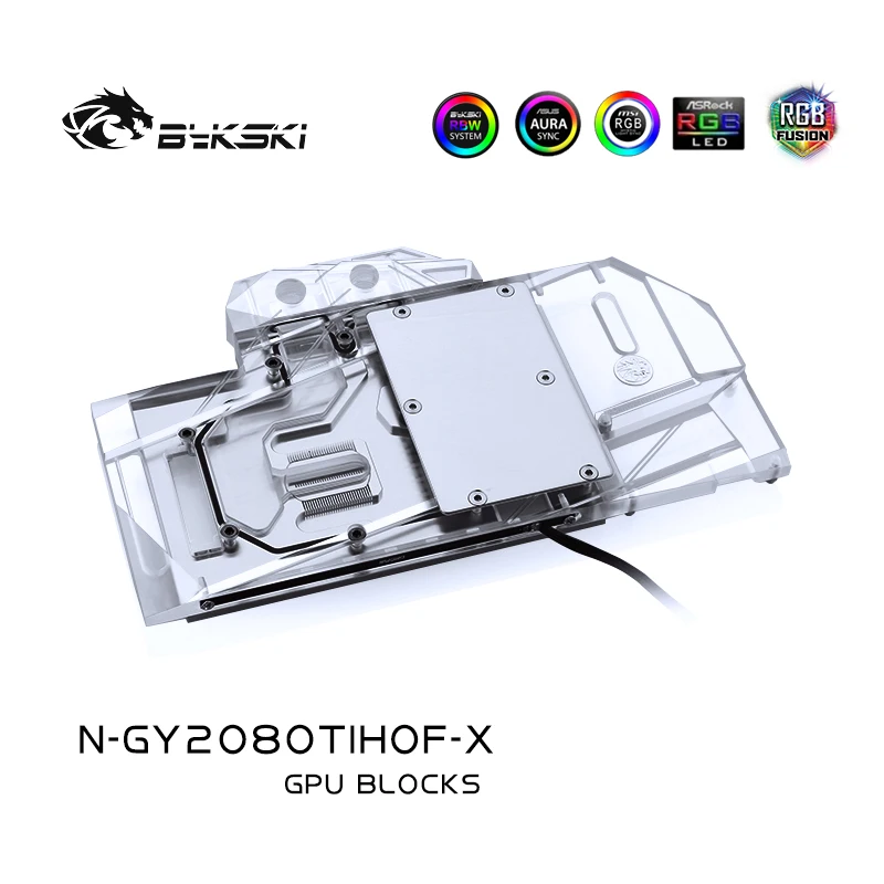 Bykski водный блок использовать для GALAX GEFORCE RTX 2080TI HOF/медный радиаторный с полным