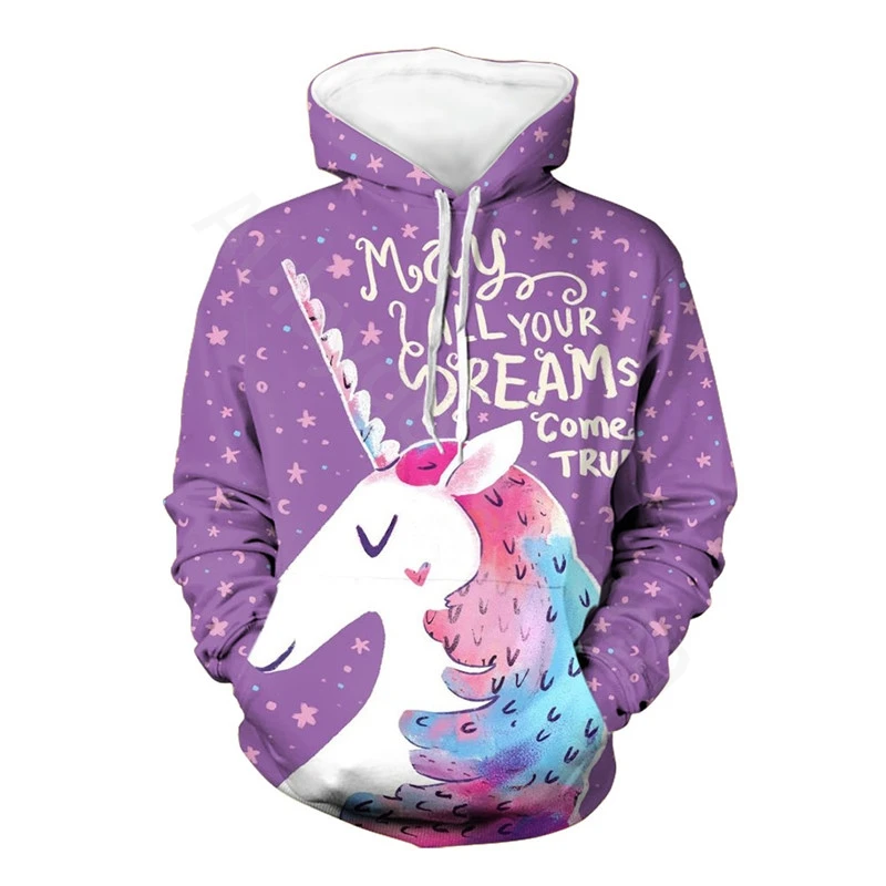 

Hoodies Women Unicorn Print Streetwear Female Sweatshirt Large Size Tracksuit Gothic Style Girls Long Sleeve Top Moda Mujer