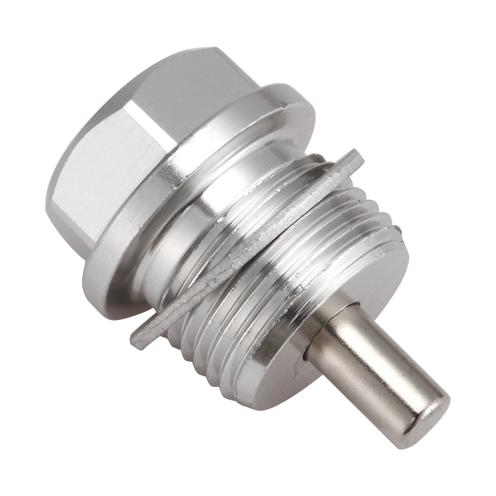 M20X1.5mm анодированный Магнитный сливной заглушка масла двигателя слив Картера затыкающий болт шайба комплект - Название цвета: Серебристый