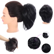 DIFEI синтетический парик Резиновая лента curley hairbun пончик грязный шиньон для женщин 10 цветов наращивание волос булочка