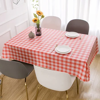 

Plastic Tablecloth Plaid Kitchen Oilcloth Tablecloth Rectangular Table Cloth Dining Table Cover Home Decor Camping Utensils L