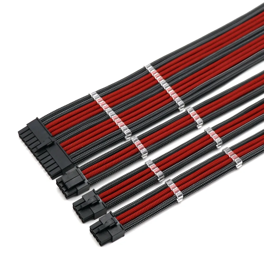 Cabo de Extensão Básico Kit mm Pet Pcs 24pin Atx 1pcs Cpu 8pin Mais 4pin Pcs Gpu 8pin Pci-e Cabo de Extensão de Energia - Imagem 6