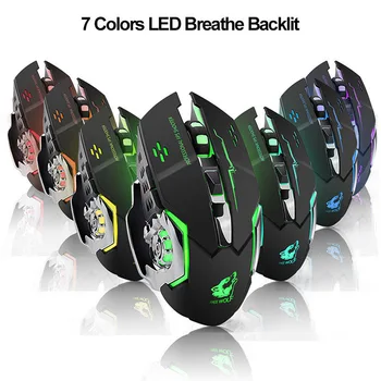 

Free Wolf X8 Inductive Charging Game Mouse Mute Luminous Mechanical Mouse