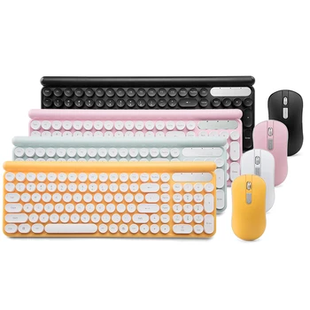 

Rechargeable Wireless Keyboard Mouse Combo Compact Plastic Mice with Receiver GY88