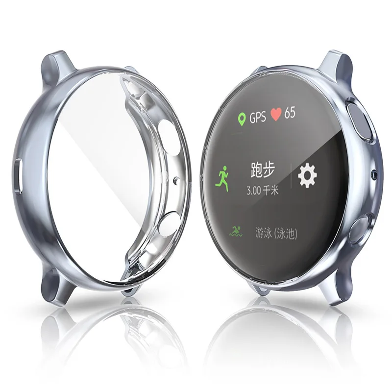 Защитный чехол для samsung galaxy watch active 2, чехол из мягкого ТПУ на весь экран, защитный чехол, чехол для часов Active 2, 40 мм, 44 мм