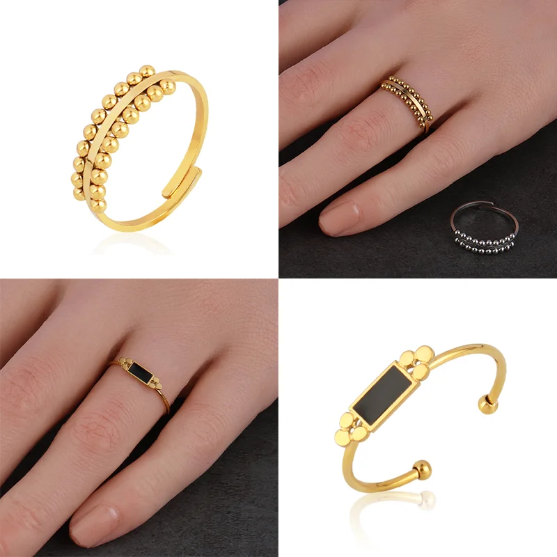 Snake Ring Stainless Steel Rings For Women Statement Ring Women's Rings Punk Open Finger Gold Color Geometry Ring Rings Jewelry - Image 5
