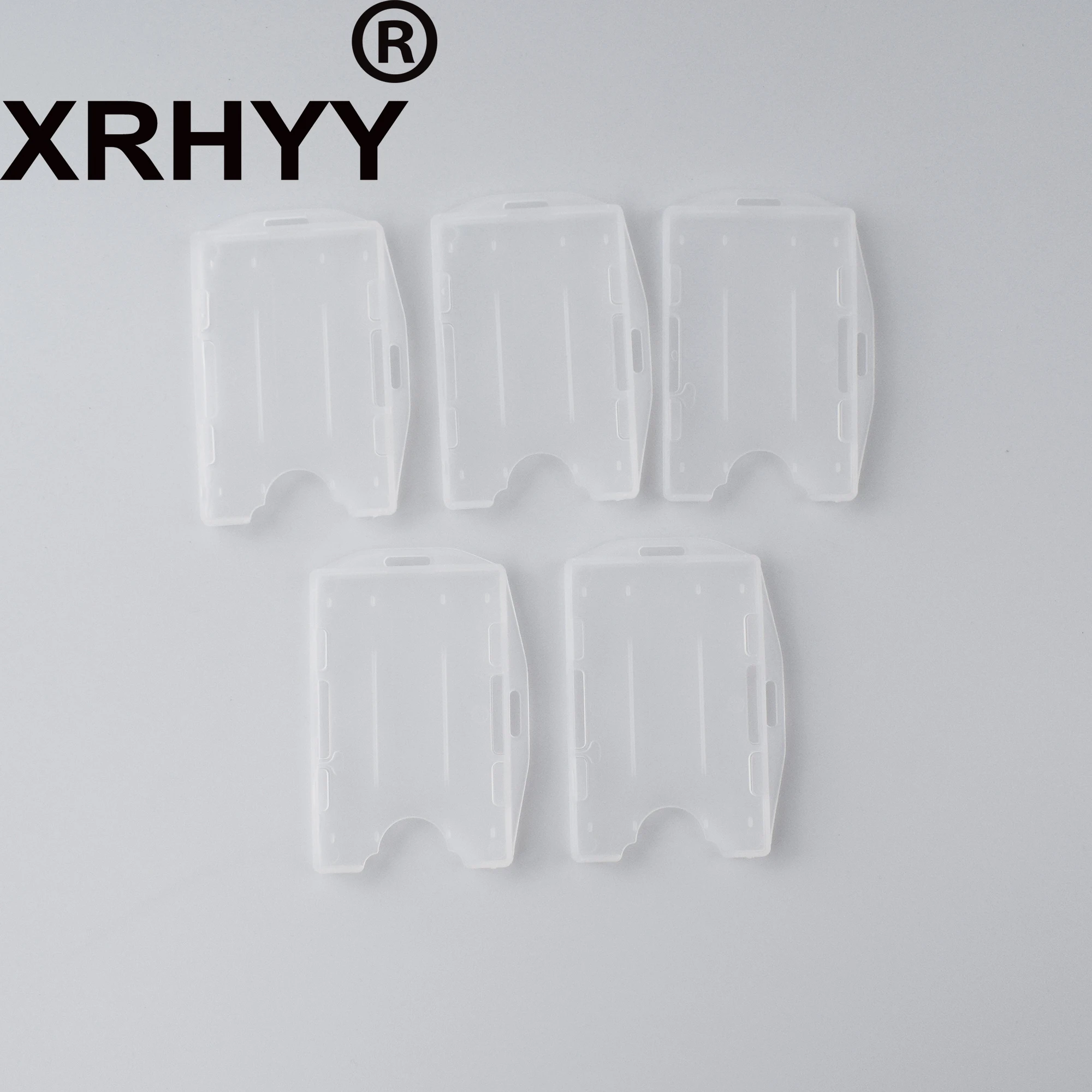 XRHYY упаковка из 5 матовых прозрачных 2 сторонних жестких держателей для визиток с