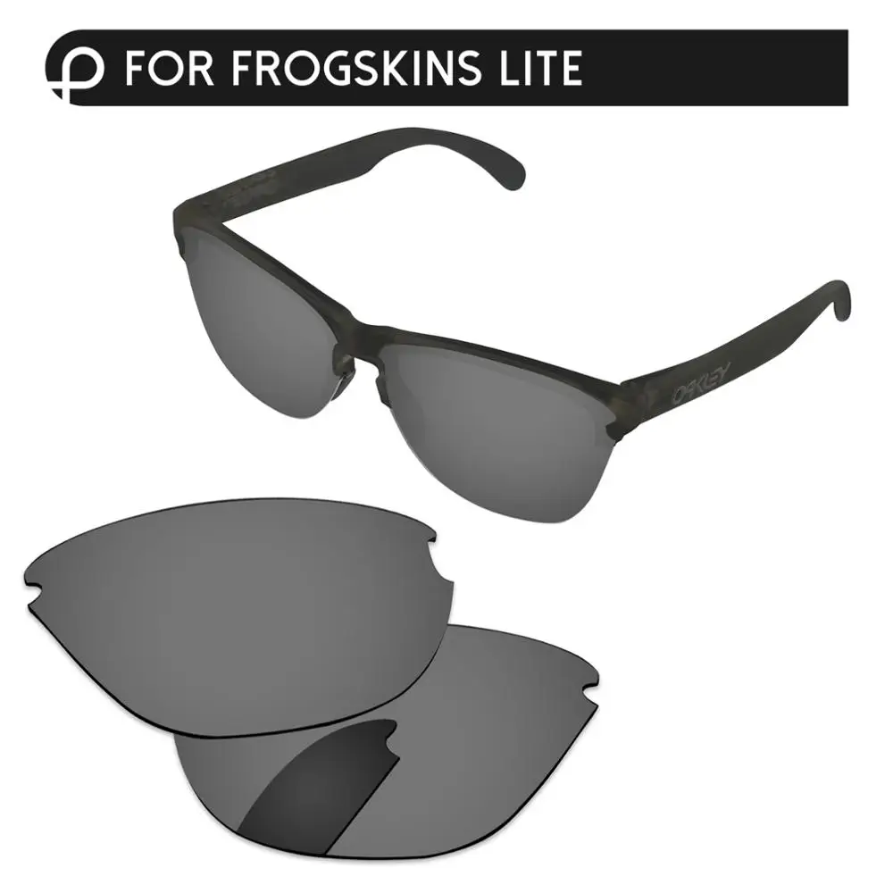 Black Chrome PapaViva Сменные линзы для аутентичных солнцезащитных очков Frogskins Lite OO9374 Поляризованные-несколько вариантов - Цвет линз: Black Chrome