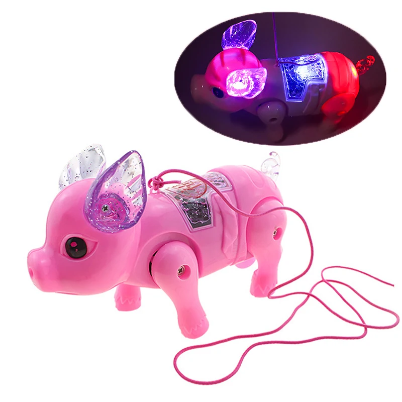 

Electric Music Walking Pig Toys LED Light Glow Electronic Pets Lantern Toy Children Kids Baby Girl Boy Educational Toys