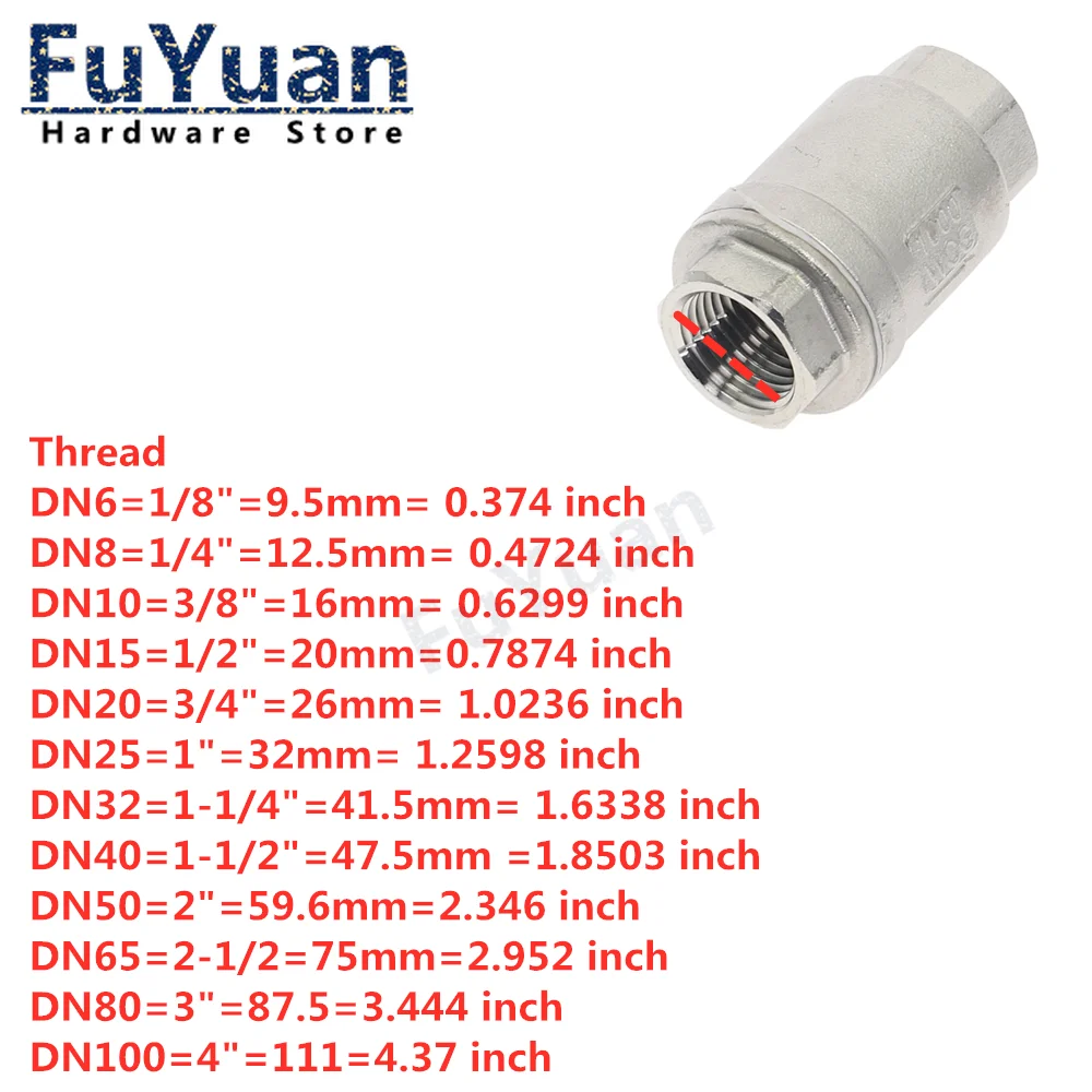 1 pces ss 304 aco inoxidavel valvula 05