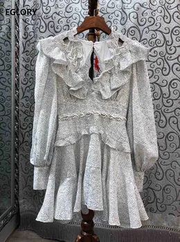 

Hollow Out Sexy Party Club Dresses 2019 Autumn Fashion Style Women Tunic Print Cross String Long Sleeve Casual Dress Above Knee