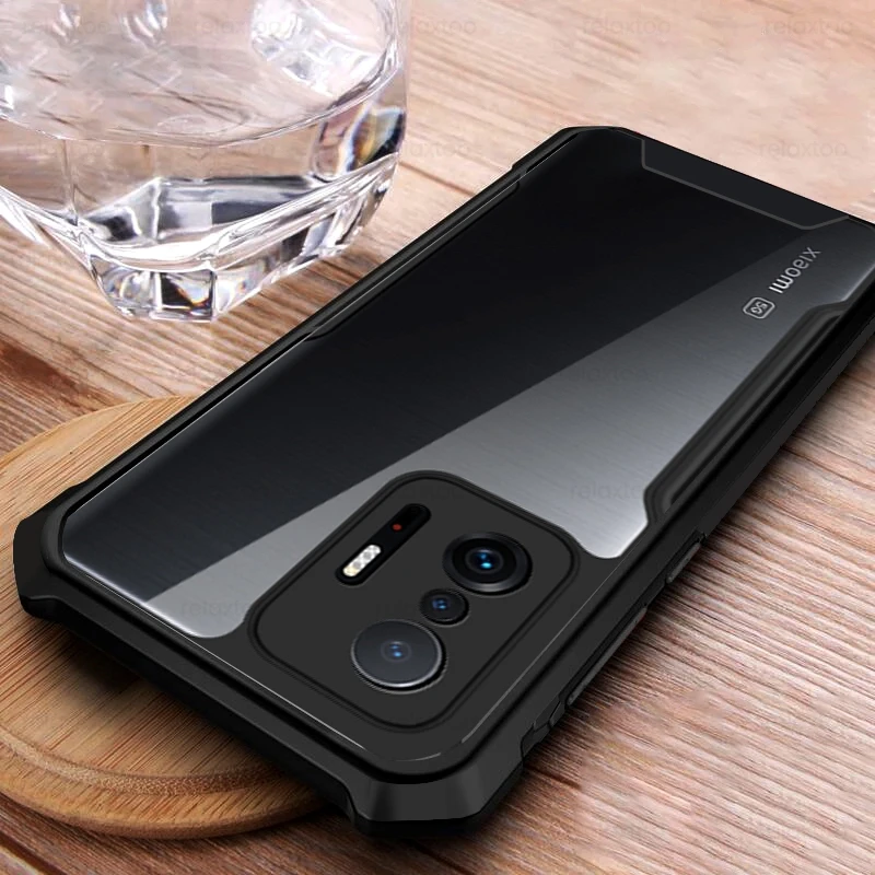 ForXiaomi11TProCaseHeavyDutyTransparentAcrylicBackCover