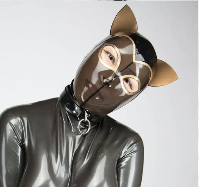 Cagoule en Latex Masque Fétiche en Latex Unisexe Sm MaskCouverture Complète  avec Grands Yeux Bouche et Nez Ouvert avec Masque à Fermeture  Éclair,Black,XS : : Hygiène et Santé